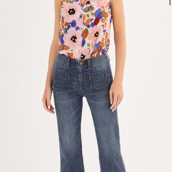 CAbi Carmel Cropped Blue Jeans 6 NEW - Picture 4 of 10